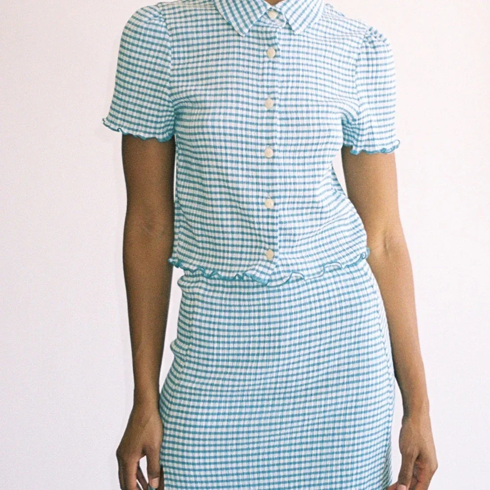 Lisa Says Gah Blue Gingham Set - Picture 1 of 12